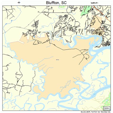 Bluffton South Carolina Street Map 4507210