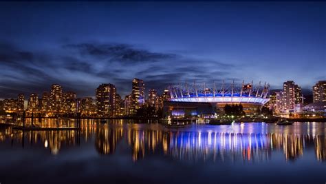 Vancouver City Night Hd World 4k Wallpapers Images Backgrounds