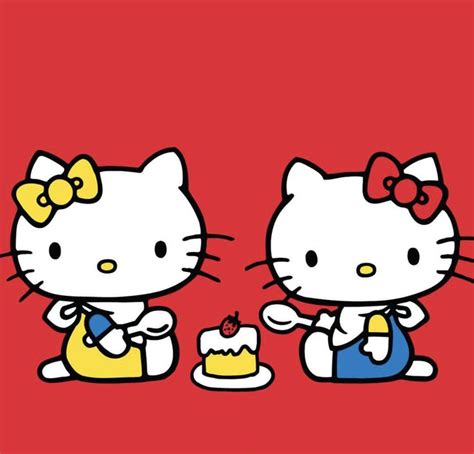 Happy Birthday To Hello Kitty And Her Twin Sister 🎂🎁🎉🎈 Kitty Hello Kitty Pictures Hello Kitty Art