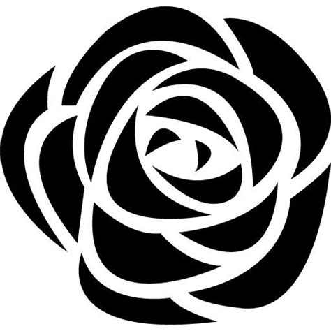 Black Rose Icon Free Black Flower Icons