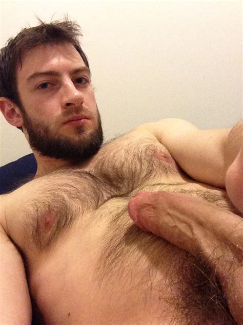 Horny Hairy Dude Showing His Hot Dick Nude Men Selfies