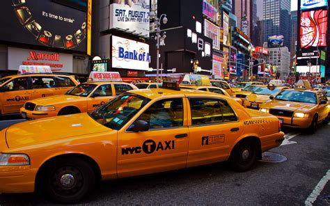 Такси в Нью Йорке обои для рабочего стола картинки и фото RabStol net