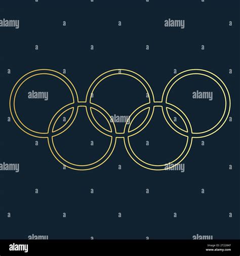 Olympic Games Logo Gold Vector Illustration Abstract Editable Image