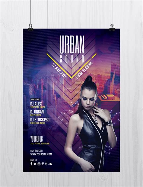 Urban Sound Free Psd Flyer Template Download Stockpsd
