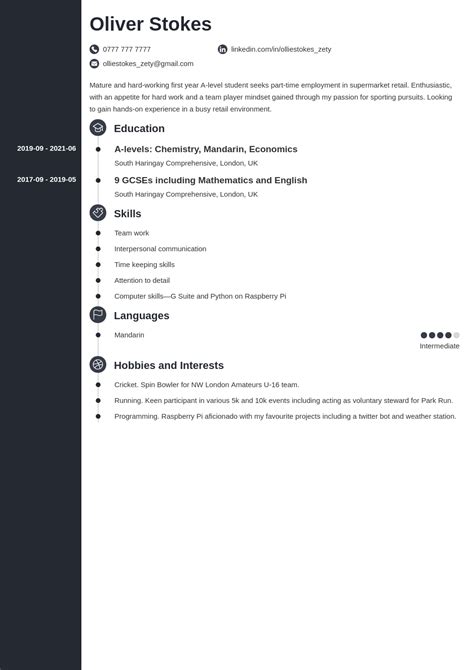 In short—the definitive guide on how to make a cv. How to Write a CV for a 16-Year-Old Template for First CV