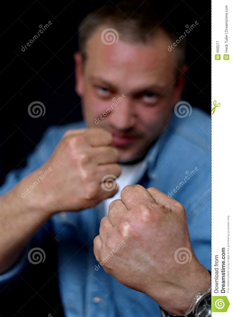 Angry Man Showing Fists Stock Image Image Of Angry Fight 660577