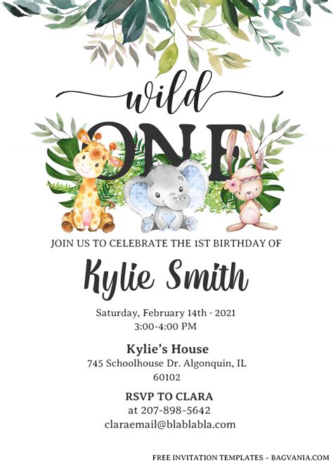 Free Wild One Birthday Printables
