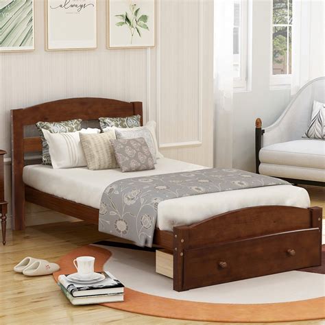 Buy Twin Bed Frames No Box Spring Needed Uhomepro Solid Wood Platform