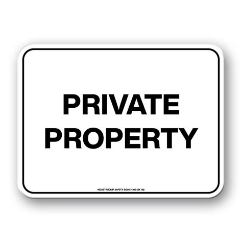 Notice Sign Private Property Industroquip