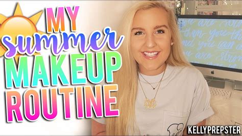 My Glowy Summer Makeup Routine Kellyprepster Youtube