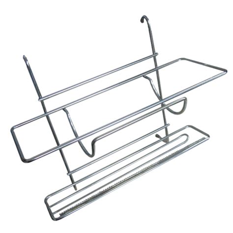 Hanging 2 Tiers Kitchen Roll And Aluminium Foil Holder With Cutter Online