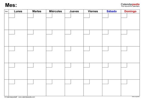 Planificadores Mensuales En Word Excel Y Pdf