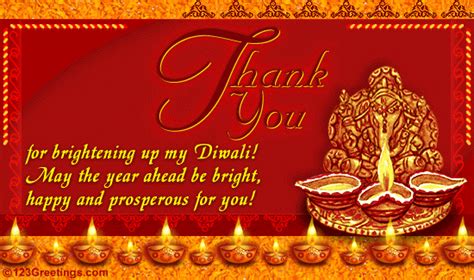 Thank You For Brightening Up My Diwali Free Thank You Ecards 123