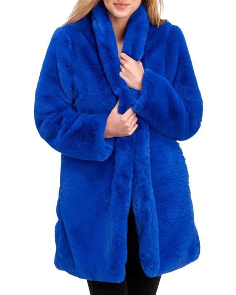 Bright Cobalt Faux Fur Coat The Softest Thing Ever Love 💕 It Cozy