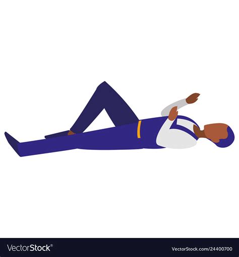 Mechanic Worker Lying Down Working Royalty Free Vector Image