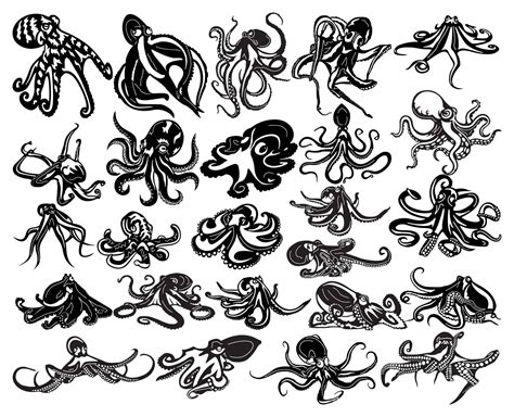 Octopus Dxf Files And Svg Cut Ready For Cnc Machines Laser Cutting And