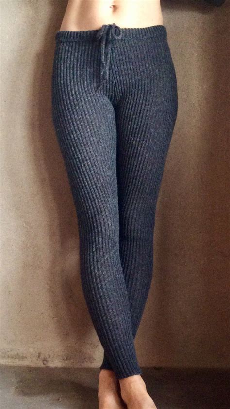 thick alpaca or organic merino wool stretchy rib knit leggings tights etsy knit outfit