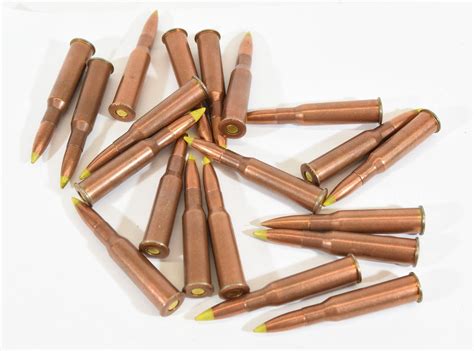 20 Rounds 762x54r Fmj Yellow Tip Ammunition