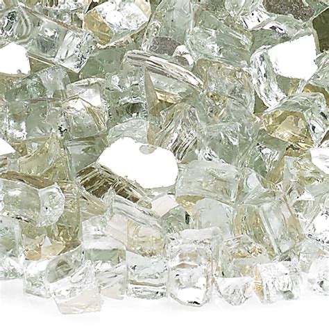 American Fireglass 1 4 Inch Premium Fire Glass 10 Pounds Platinum Reflective In 2021 Glass