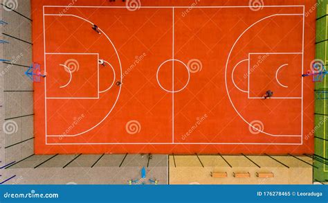 Top View Of The Basketball Court Stock Image Image Of Ukraine Drone