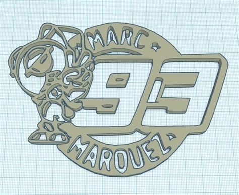 3d Printed Marc Marquez Logo Motogp By Vernooy007 Pinshape