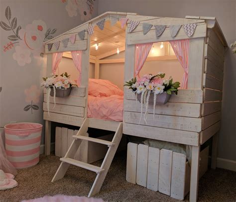 It's like climbing up to a tree house when you use the ladder to go upstairs. Twin Size Tree House Low Loft Bed in Rustic Sand Finish ...