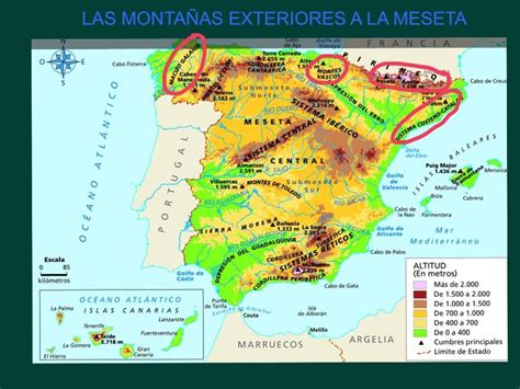 El Relieve De EspaÑa Mapa Fisico De España Geografía Humana Y