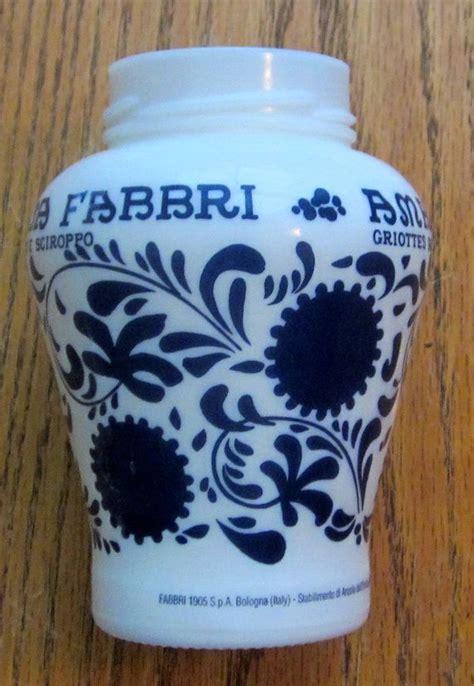 Vintage Amarena Fabbri 1905 Spa Bologna Italy Milk Glass Etsy