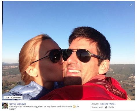 Novak djokovic s fiancee jelena ristic flashes rock on her ring finger daily mail online. Reports: Novak Djokovic engaged to longtime girlfriend ...