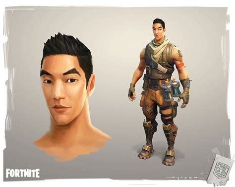 Asian Soldier From Fortnite Character Design Game Concept Art