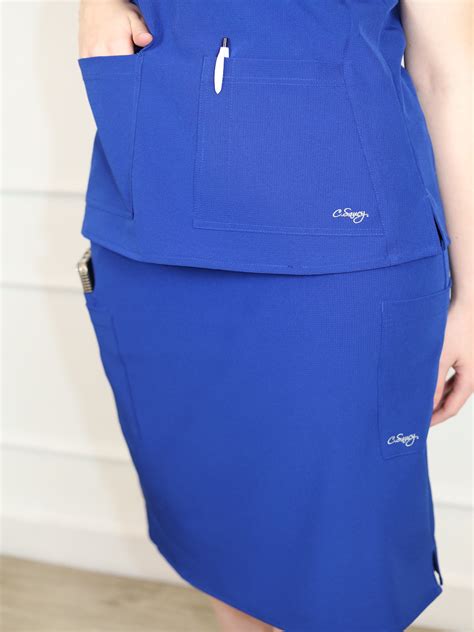 Womens Medical Scrub Skirt Galaxy Blue Csaucy
