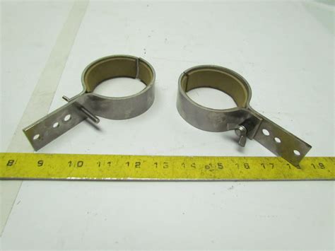 2 34 Od Stainless Steel Pipe Tube Clamp Style Hanger 2pc Lot Of 2 Ebay