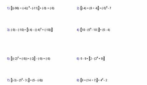 Printables. Order Of Operations Worksheets 7th Grade. Tempojs Thousands