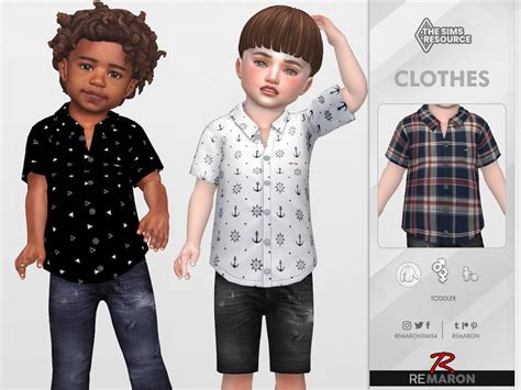 The Sims Resource Formal Shirt 04 For Toddler