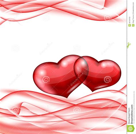 Cute Hearts Valentine Wavy Background Stock Vector