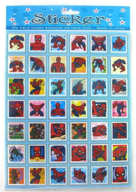 New 50 Sheets Cartoon Spiderman Mini Sticker Cartoon Sticker Wall Sticker Party Gift From ...