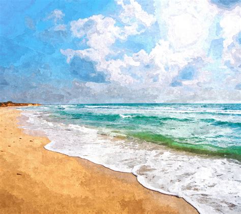 Beach Painting Free Stock Photo Public Domain Pictures