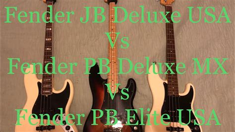 Fender Jazz Bass DLX Vs Precision Bass DLX Y Elite YouTube