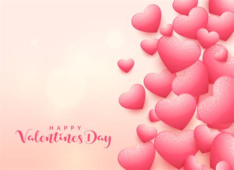 Elegant 3d Heart Background For Valentines Day Download Free Vector