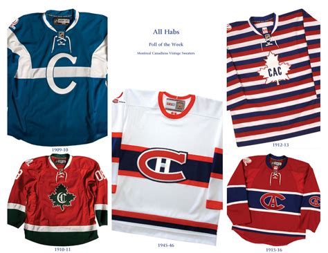 ··· design your own custom canadiens team de montreal unique ice hockey jersey. Poll of the Week: Montreal Canadiens Vintage Sweaters ...