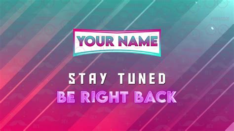 Neon Color Animated Brb Be Right Back Screen Youtube