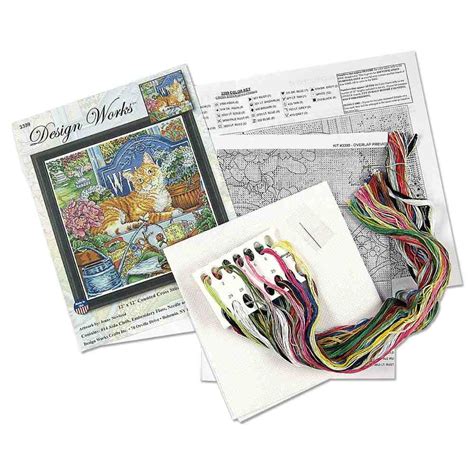 Design Works Counted Cross Stitch Welcome Cat Kit Aida