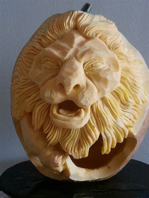 Lion Pumpkin Carving Pumpkin Sculpting 3d Pumpkin Carving Halloween