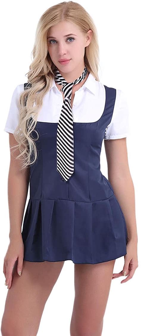 iefiel 2 piece adult ladies sexy school girl fancy dress costume uniform outfit ebay
