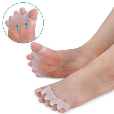 1pair Silicone Gel Toe Separator Foot Fingers Thumb Protector Adjuster
