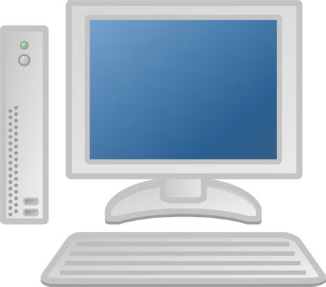 White Computer Desktop Clip Art At Vector Clip Art Online