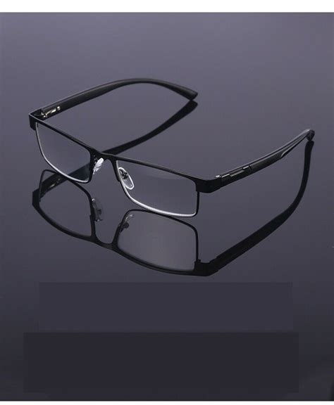 3 packs classic style rectangular metal frame reading glasses spring hinge readers for men women