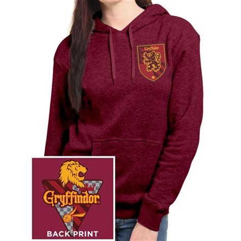 Buy Harry Potter House Gryffindor Unisex Ladies Hooded Sweatshirt Red
