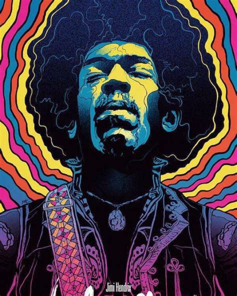 Sexyclassicrock Music Poster Jimi Hendrix Art Psychedelic Poster