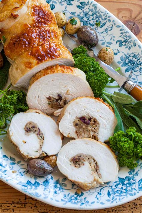 Stuffed Turkey Breast With Bacon And Cranberries Recipe